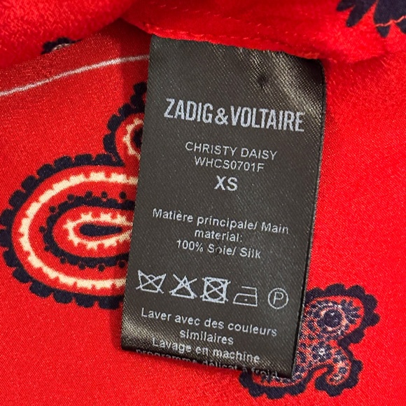 Zadig & Voltaire Christy Daisy Silk Cami - size X-Small (EUC) - Picture 9 of 9